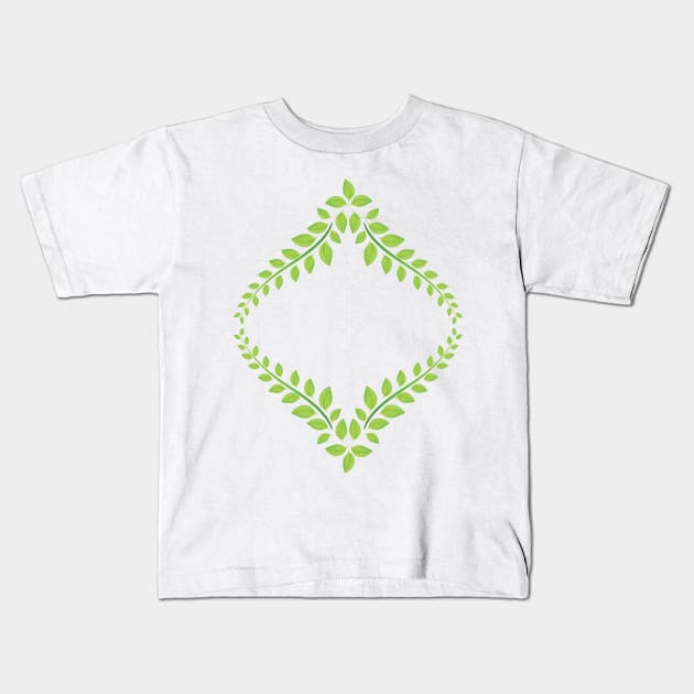 Wreath of Leaves Kids T-Shirt by SWON Design